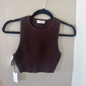 Babaton Sculpt Knit Racer Tank Size Small
